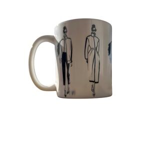 White Fashion Sketch Ceramic Coffee Mug